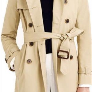 J. Crew Size 4 Khaki Belted Trench Coat